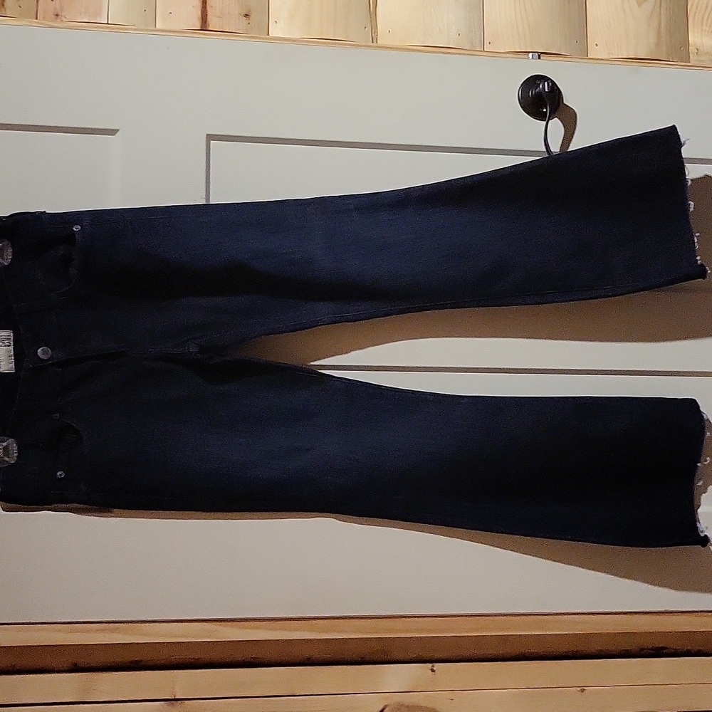 David Kahn Darkest Blue Flare Jean